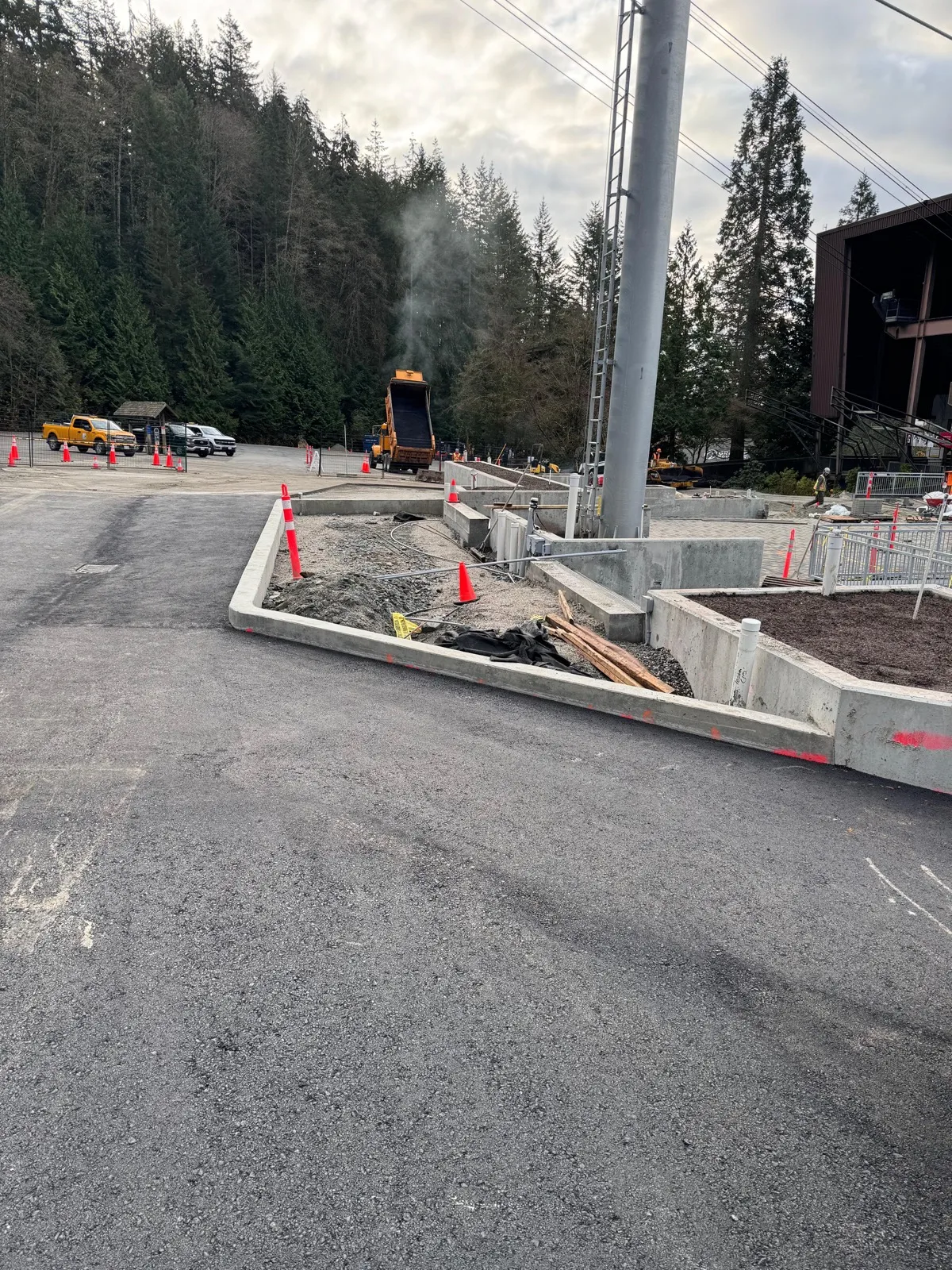 Cast Concrete Planters, Grouse Mountain