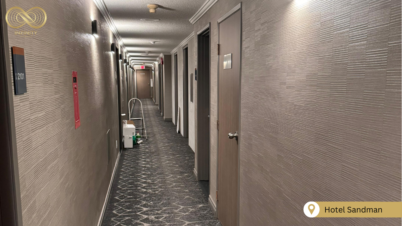 Wallpaper Installation at Hotel Sandman